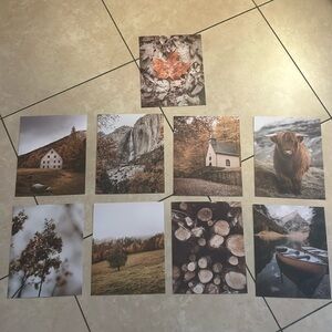 Set of 9 8x10 fall prints